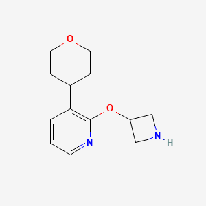 molecular formula C13H18N2O2 B8661805 2-(azetidin-3-yloxy)-3-(tetrahydro-2H-pyran-4-yl)pyridine 