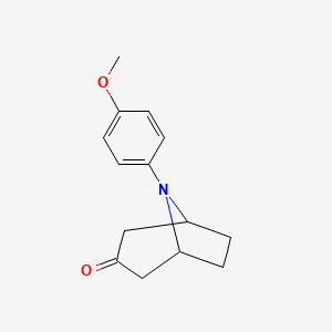 molecular formula C14H17NO2 B8661870 8-(4-Methoxyphenyl)-8-azabicyclo[3.2.1]octan-3-one CAS No. 33205-16-2