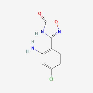 molecular formula C8H6ClN3O2 B8661894 3-(2-Amino-4-chlorophenyl)-1,2,4-oxadiazol-5(2H)-one CAS No. 697278-41-4