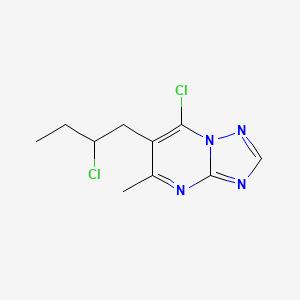 molecular formula C10H12Cl2N4 B8661902 7-Chloro-6-(2-chlorobutyl)-5-methyl-[1,2,4]triazolo[1,5-A]pyrimidine CAS No. 62053-08-1