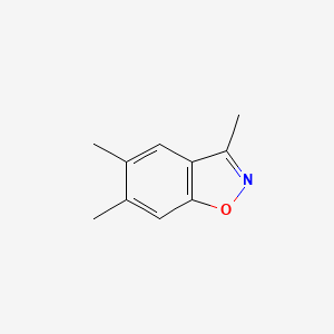 molecular formula C10H11NO B8661921 1,2-Benzisoxazole, 3,5,6-trimethyl- CAS No. 65685-52-1