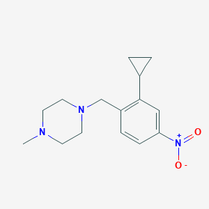 molecular formula C15H21N3O2 B8661993 1-[(2-Cyclopropyl-4-nitrophenyl)methyl]-4-methylpiperazine CAS No. 943320-68-1