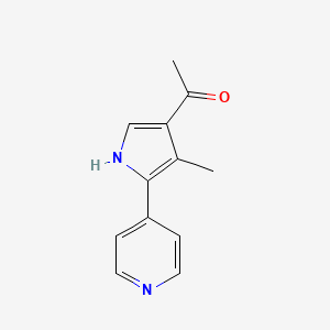 molecular formula C12H12N2O B8662002 3-acetyl-4-methyl-5-(4-pyridyl)-1H-pyrrole 