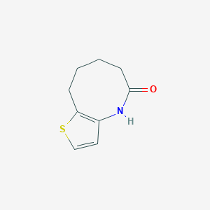 molecular formula C9H11NOS B8662018 6,7,8,9-tetrahydrothieno[3,2-b]azocin-5(4H)-one CAS No. 4751-60-4