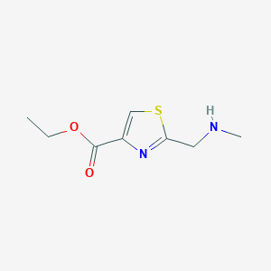 molecular formula C8H12N2O2S B8662044 Ethyl 2-(methylaminomethyl)thiazole-4-carboxylate 