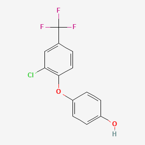 molecular formula C13H8ClF3O2 B8662053 4-[2-Chloro-4-(trifluoromethyl)phenoxy]phenol CAS No. 58594-97-1