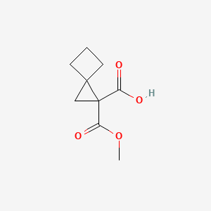 molecular formula C9H12O4 B8662104 1-(Methoxycarbonyl)spiro[2.3]hexane-1-carboxylic acid 