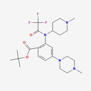 Tert-butyl 4-(4-methylpiperazin-1-yl)-2-[(1-methylpiperidin-4-yl)(trifluoroacetyl)amino]benzoate