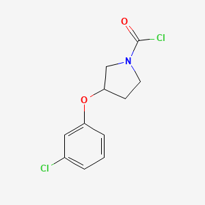 molecular formula C11H11Cl2NO2 B8662143 3-(3-Chlorophenoxy)pyrrolidine-1-carbonyl chloride CAS No. 95575-58-9
