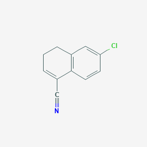 molecular formula C11H8ClN B8662149 6-Chloro-3,4-dihydronaphthalene-1-carbonitrile CAS No. 140378-09-2