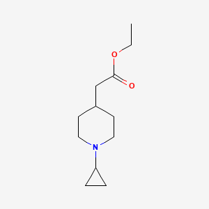 molecular formula C12H21NO2 B8662154 Ethyl(1-cyclopropylpiperidin-4-yl)acetate 