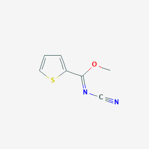 2-Thiophenecarboximidic acid, N-cyano-, methyl ester