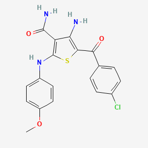 4-Amino-5-(4-chlorobenzoyl)-2-[(4-methoxyphenyl)amino]thiophene-3-carboxamide