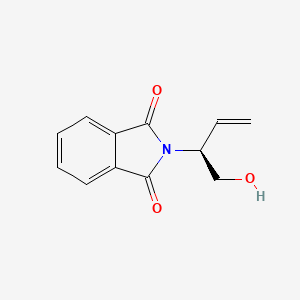 molecular formula C12H11NO3 B8662171 N-[(S)-1-(Hydroxymethyl)-2-propenyl]phthalimide CAS No. 174810-05-0