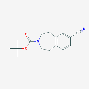 molecular formula C16H20N2O2 B8662179 tert-butyl 7-cyano-2,3,4,5-tetrahydro-1H-3-benzazepine-3-carboxylate 