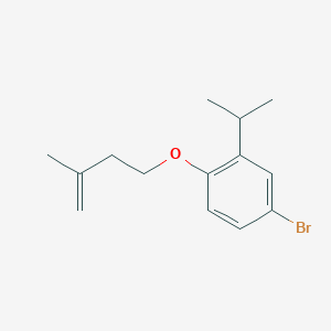 molecular formula C14H19BrO B8662219 4-Bromo-1-[(3-methylbut-3-en-1-yl)oxy]-2-(propan-2-yl)benzene 