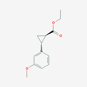 molecular formula C13H16O3 B8662352 Ethyl trans-2-(3-Methoxyphenyl)cyclopropanecarboxylate 