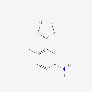 molecular formula C11H15NO B8662400 4-Methyl-3-(3-tetrahydrofuryl)-aniline 