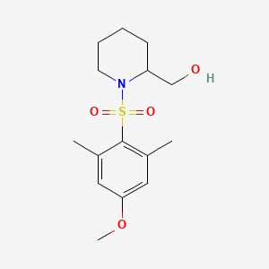 molecular formula C15H23NO4S B8662415 (1-(4-Methoxy-2,6-dimethylphenylsulfonyl)piperidin-2-yl)methanol 