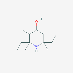 molecular formula C12H25NO B8662492 2,6-Diethyl-2,3,6-trimethylpiperidin-4-ol CAS No. 61683-14-5