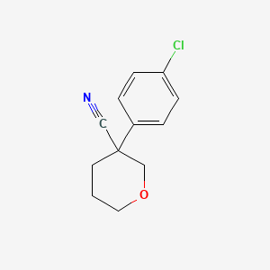 molecular formula C12H12ClNO B8662499 3-(4-Chlorophenyl)-tetrahydro-2h-pyran-3-carbonitrile 
