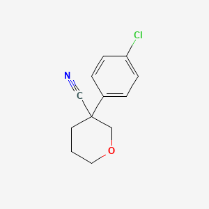 3-(4-chlorophenyl)oxane-3-carbonitrile