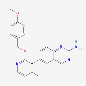 molecular formula C22H20N4O2 B8662539 6-(2-(4-Methoxybenzyloxy)-4-methylpyridin-3-yl)quinazolin-2-amine 