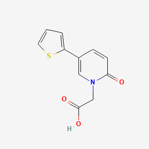 molecular formula C11H9NO3S B8662556 2-(2-oxo-5-(thiophen-2-yl)pyridin-1(2H)-yl)acetic acid 