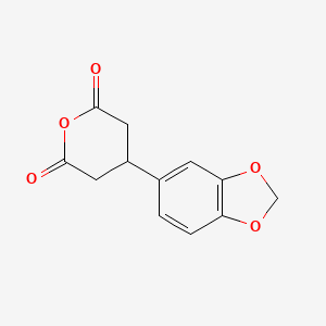 molecular formula C12H10O5 B8662561 3-(1,3-Benzodioxol-5-yl)glutaric anhydride 