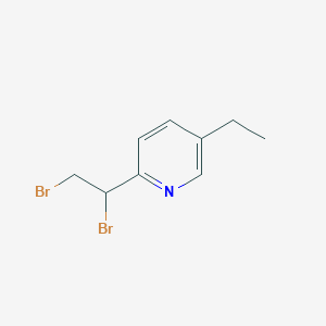 molecular formula C9H11Br2N B8662574 2-(1,2-Dibromoethyl)-5-ethylpyridine CAS No. 646519-95-1