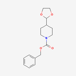 molecular formula C16H21NO4 B8662587 Benzyl 4-(1,3-dioxolan-2-yl)piperidine-1-carboxylate 