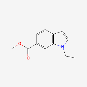 molecular formula C12H13NO2 B8662603 6-Methoxycarbonyl-1-ethylindole 