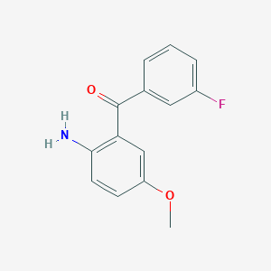 molecular formula C14H12FNO2 B8662612 (2-Amino-5-methoxyphenyl)(3-fluorophenyl)methanone CAS No. 849435-46-7
