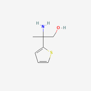molecular formula C7H11NOS B8662636 2-Thiopheneethanol, beta-amino-beta-methyl- 