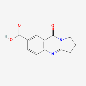 molecular formula C12H10N2O3 B8662648 9-Oxo-1,2,3,9-tetrahydropyrrolo[2,1-b]quinazoline-7-carboxylic acid CAS No. 61938-67-8