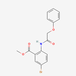 molecular formula C16H14BrNO4 B8662665 Methyl 5-bromo-2-(2-phenoxyacetamido)benzoate 
