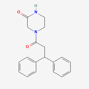 molecular formula C19H20N2O2 B8662679 4-(3,3-Diphenylpropanoyl)piperazin-2-one 