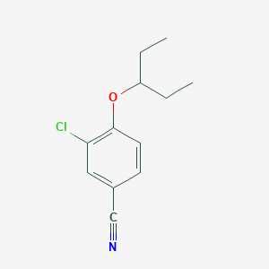 molecular formula C12H14ClNO B8662732 3-Chloro-4-(1-ethyl-propoxy)-benzonitrile 