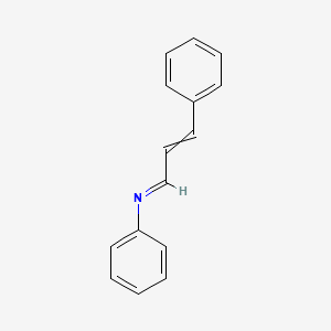 molecular formula C15H13N B8662744 N-(3-Phenyl-2-propenylidene)aniline 