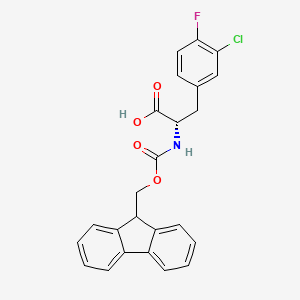 molecular formula C24H19ClFNO4 B8662746 3-Chloro-4-fluoro-L-phenylalanine, N-FMOC protected 