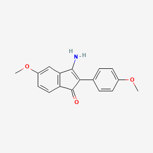 molecular formula C17H15NO3 B8662775 3-Amino-5-methoxy-2-(4-methoxyphenyl)inden-1-one CAS No. 199987-17-2