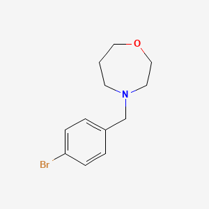 molecular formula C12H16BrNO B8662791 4-(4-Bromobenzyl)-1,4-oxazepane 