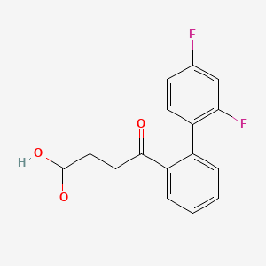 molecular formula C17H14F2O3 B8662792 4-(2',4'-Difluorobiphenylyl)-2-methyl-4-oxobutanoic acid 