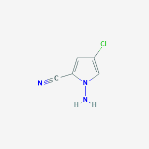 molecular formula C5H4ClN3 B8662811 1-amino-4-chloro-1H-pyrrole-2-carbonitrile CAS No. 939807-79-1