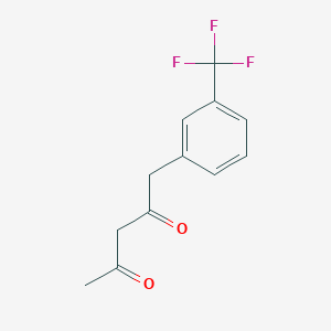 molecular formula C12H11F3O2 B8662822 1-[3-(Trifluoromethyl)phenyl]pentane-2,4-dione CAS No. 82129-51-9