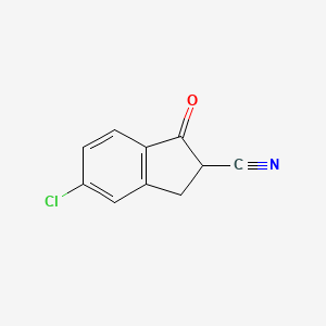 molecular formula C10H6ClNO B8662834 2-Cyano-5-chloroindan-1-one CAS No. 220867-41-4