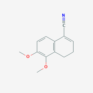 molecular formula C13H13NO2 B8662842 5,6-Dimethoxy-3,4-dihydronaphthalene-1-carbonitrile CAS No. 89047-59-6