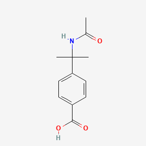 molecular formula C12H15NO3 B8662883 4-(1-Acetamido-1-methylethyl)benzoic acid 