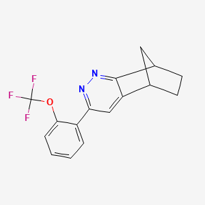molecular formula C16H13F3N2O B8662890 3-(2-(Trifluoromethoxy)phenyl)-5,6,7,8-tetrahydro-5,8-methanocinnoline CAS No. 918874-62-1