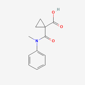 molecular formula C12H13NO3 B8662904 1-(Methyl(phenyl)carbamoyl)cyclopropanecarboxylic acid 